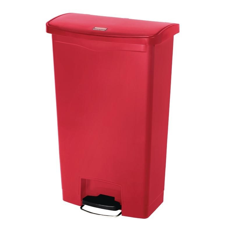 Poubelle P Dale Frontale Slim Jim Rouge L Rubbermaid Leroy Merlin