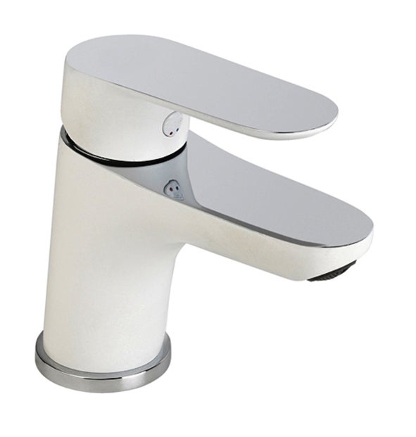 Grifo Mezclador De Lavabo Cromado Blanco Kevon By Eurosanit Leroy