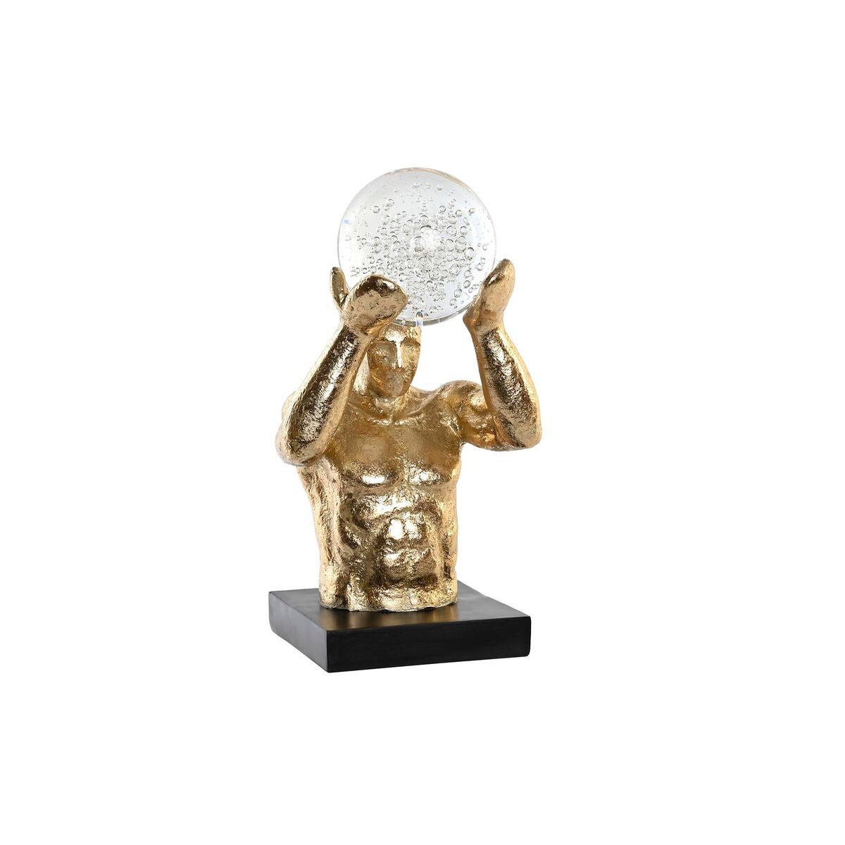 Figura Decorativa DKD Home Decor Preto Dourado Resina Homem Moderno 17