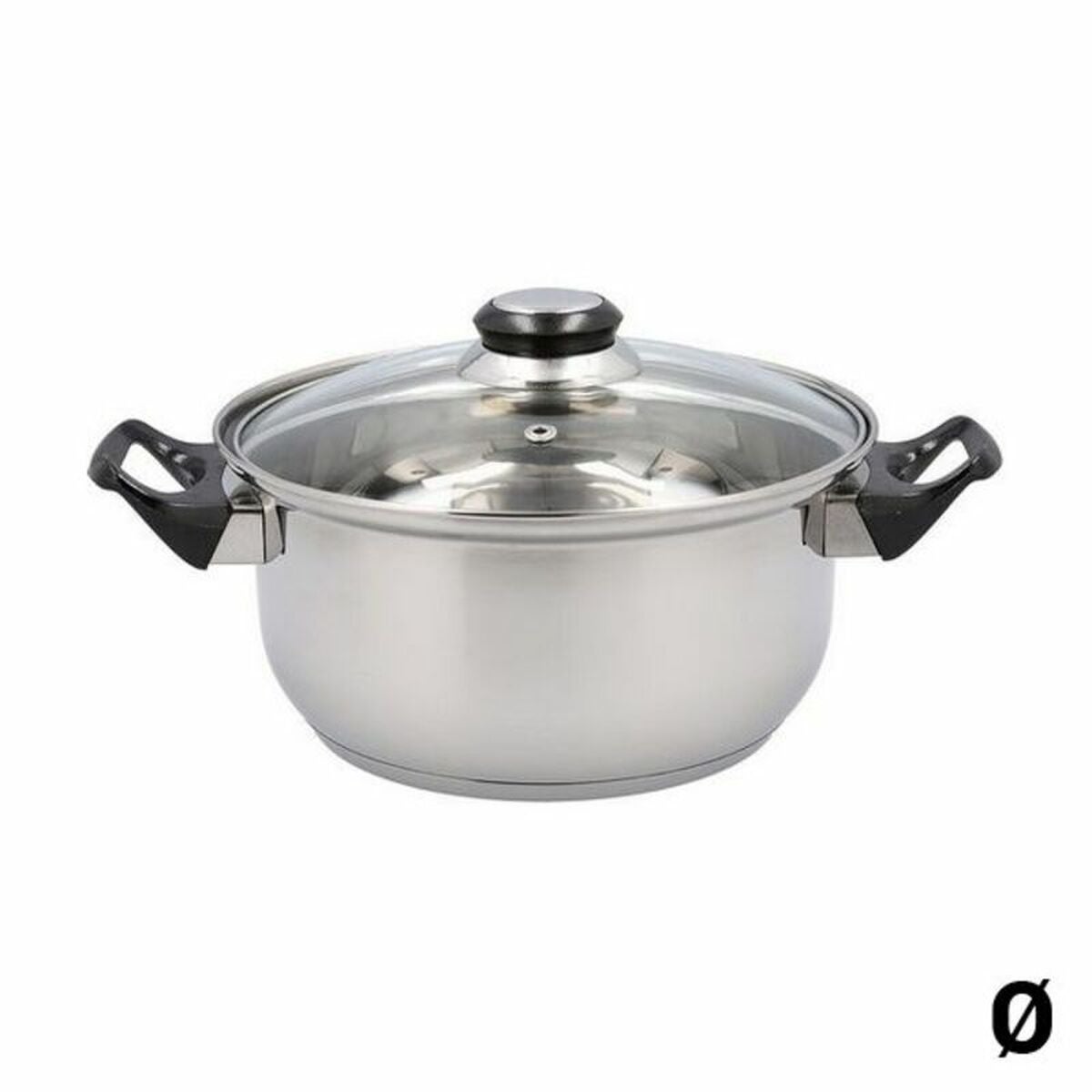 Casserole Avec Couvercle En Verre Quid Habitat Acier Inoxydable Cm