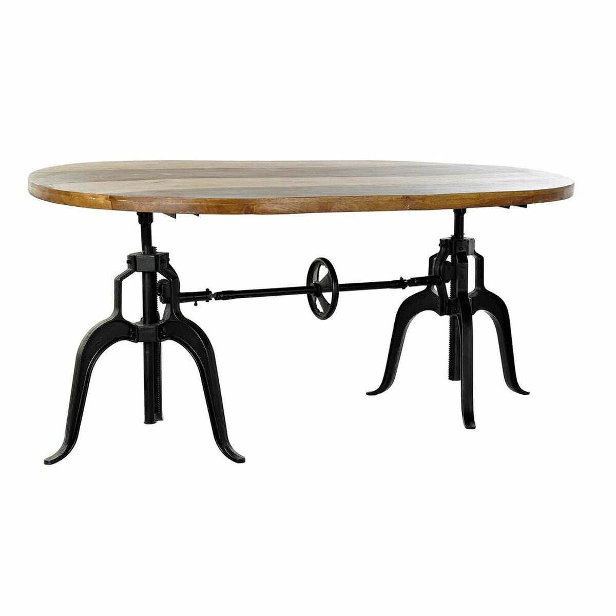 Tavolo Da Pranzo DKD Home Decor Naturale Nero Metallo Legno Di Mango