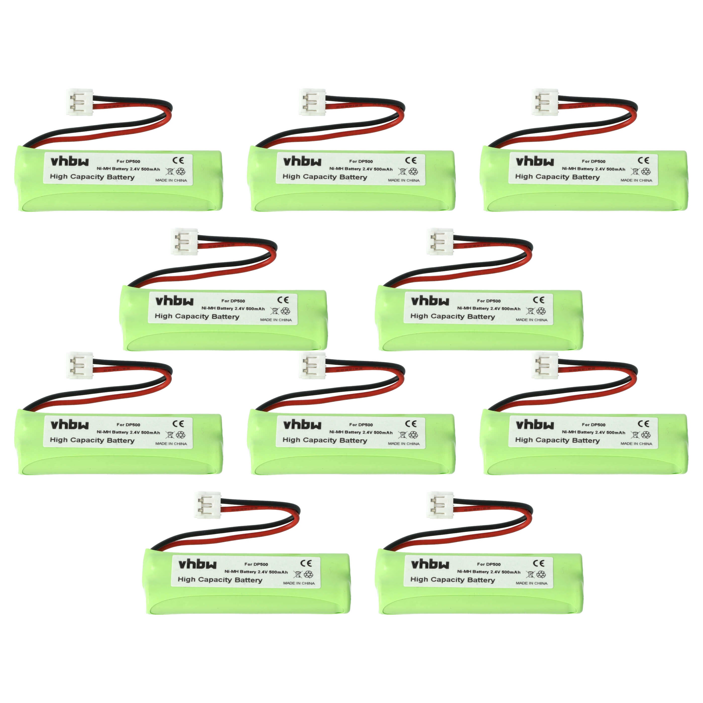 Vhbw 10x Batteries Compatible Avec Swissvoice DP500 DP500 Eco Plus