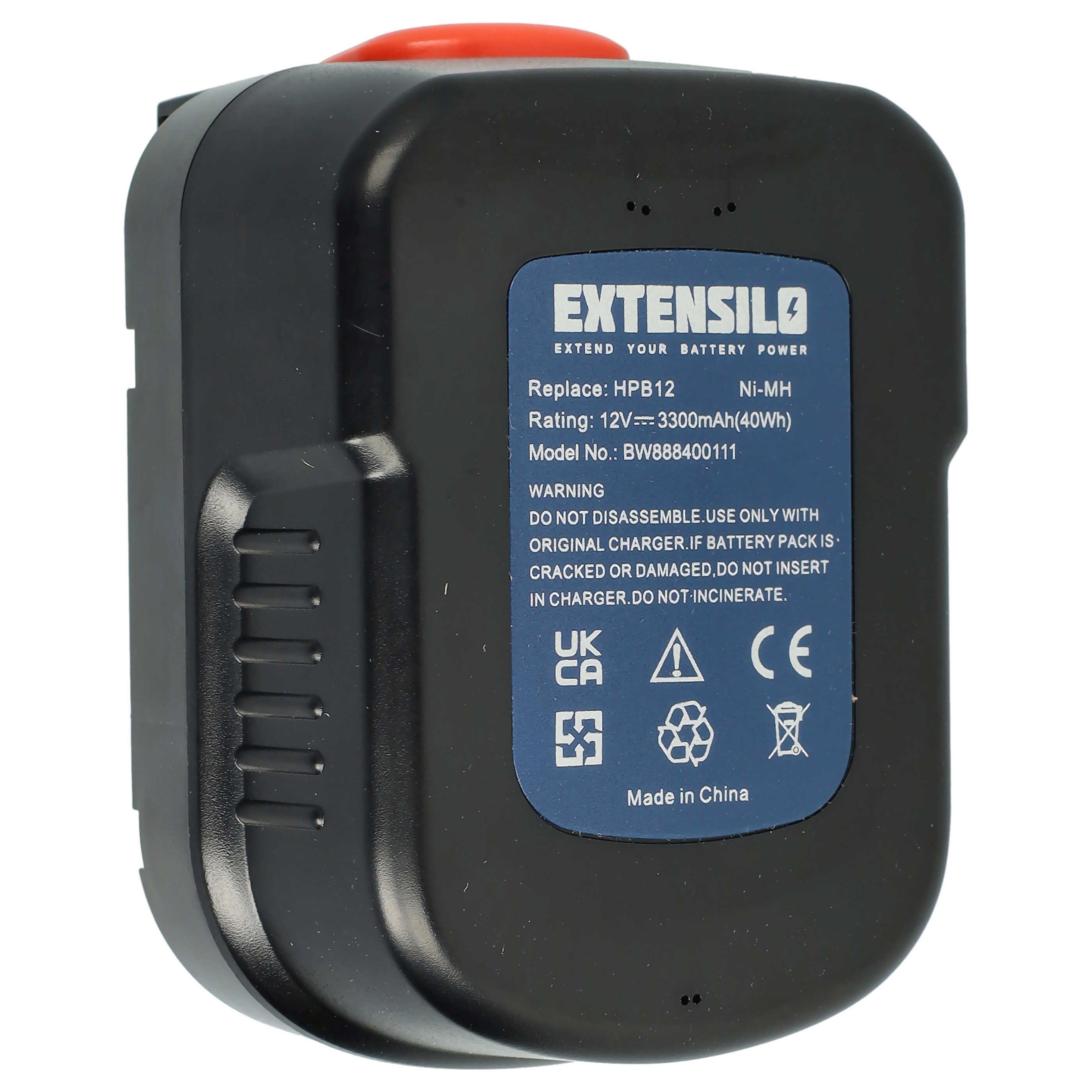 EXTENSILO Batterie Compatible Avec Black Decker HP122K HP122KD