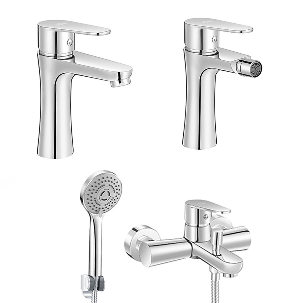 Set Miscelatori Lavabo Bidet Vasca Cromati Serie Lizzy Leroy Merlin