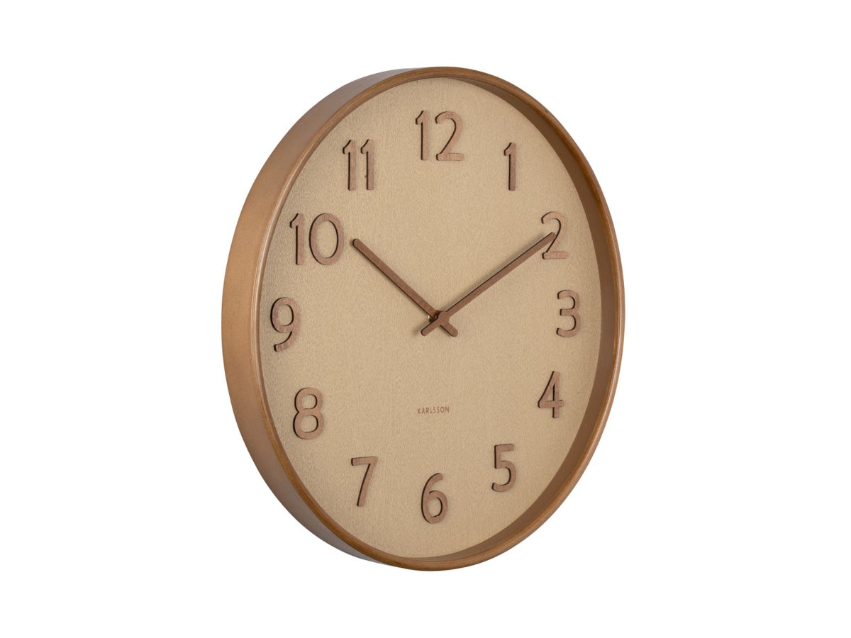 Horloge murale ronde Pure en bois Sable Ø 40 x 4 5 cm Karlsson