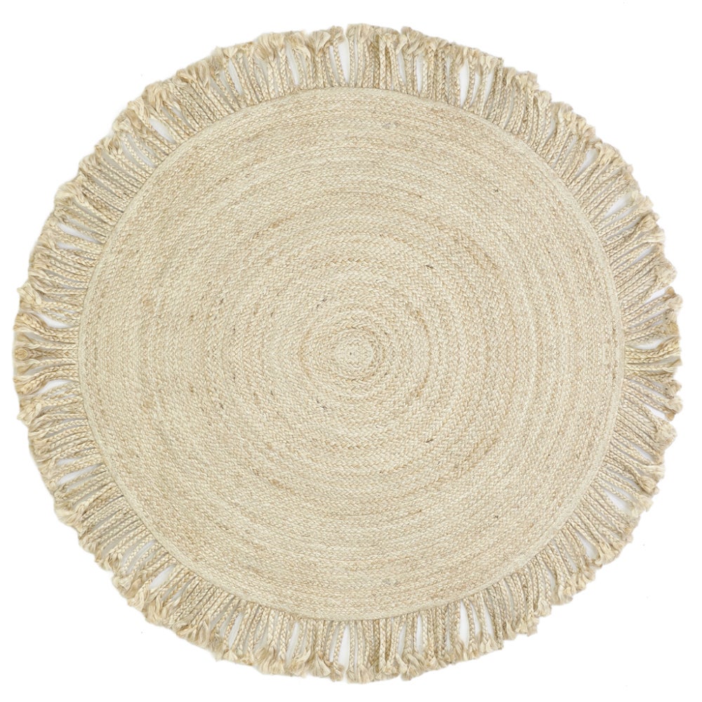 Tapis Rond En Jute Avec Franges Aubry Gaspard Leroy Merlin