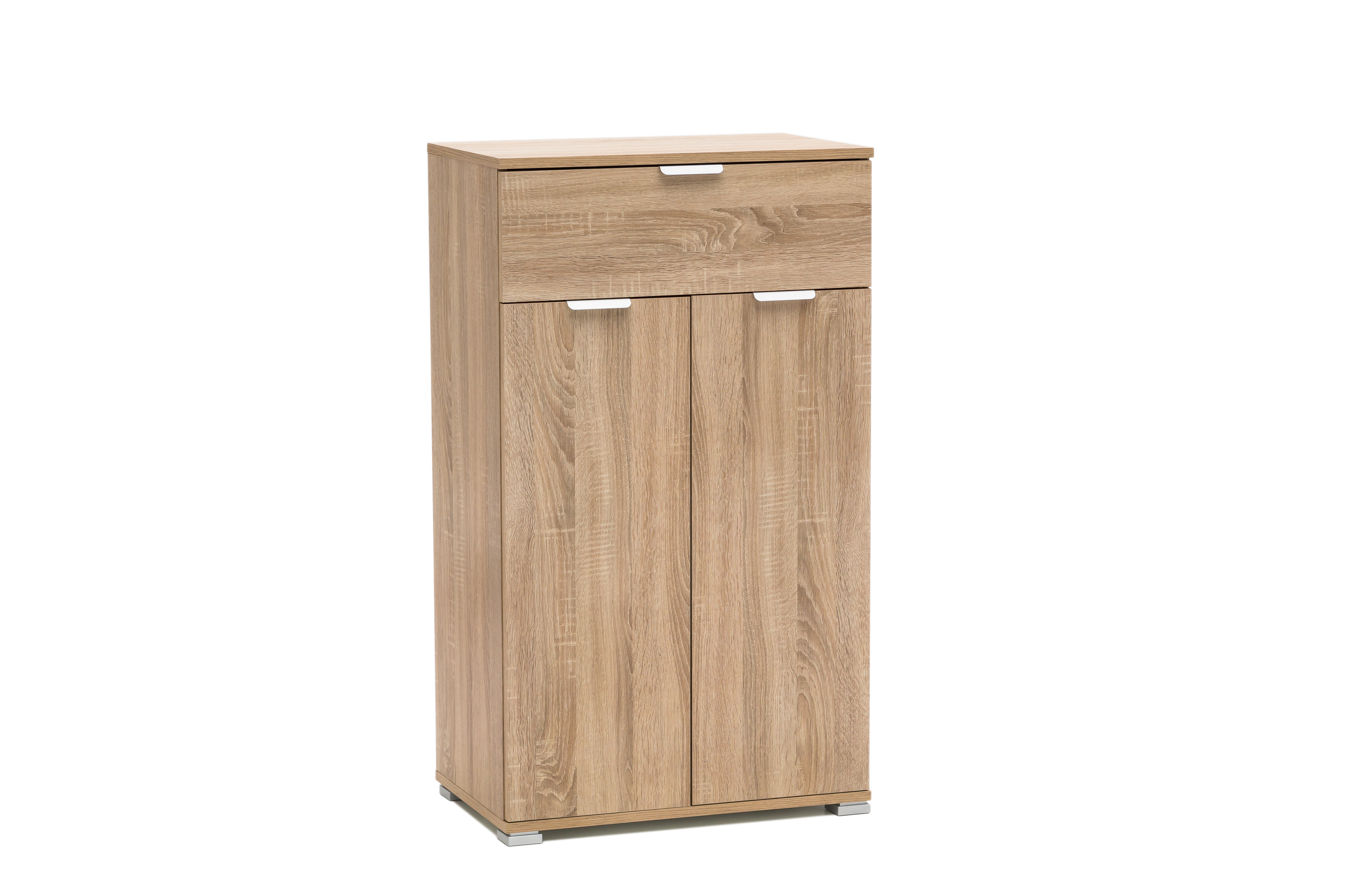 Buffet moderne 2 portes tiroir sonoma déjà monté L60 H105 P38 Leroy