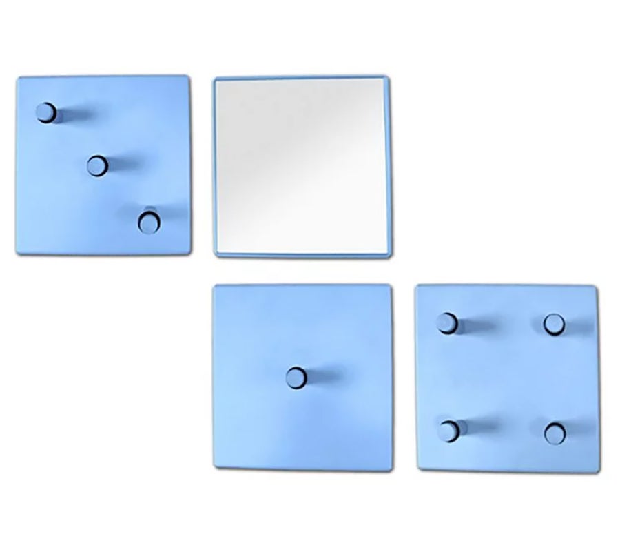 Lot De Pat Res Murales En M Tal Coloris Bleu Miroir Longueur