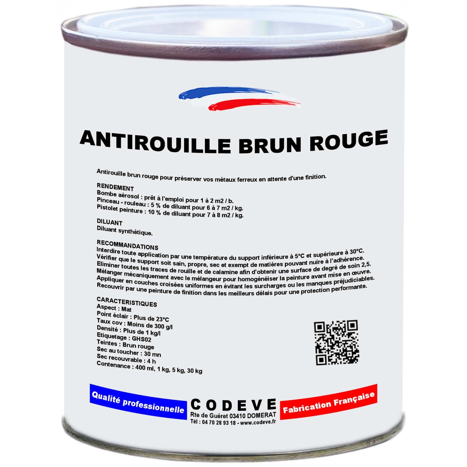 Antirouille Brun Rouge Pot L Codeve Bois Leroy Merlin