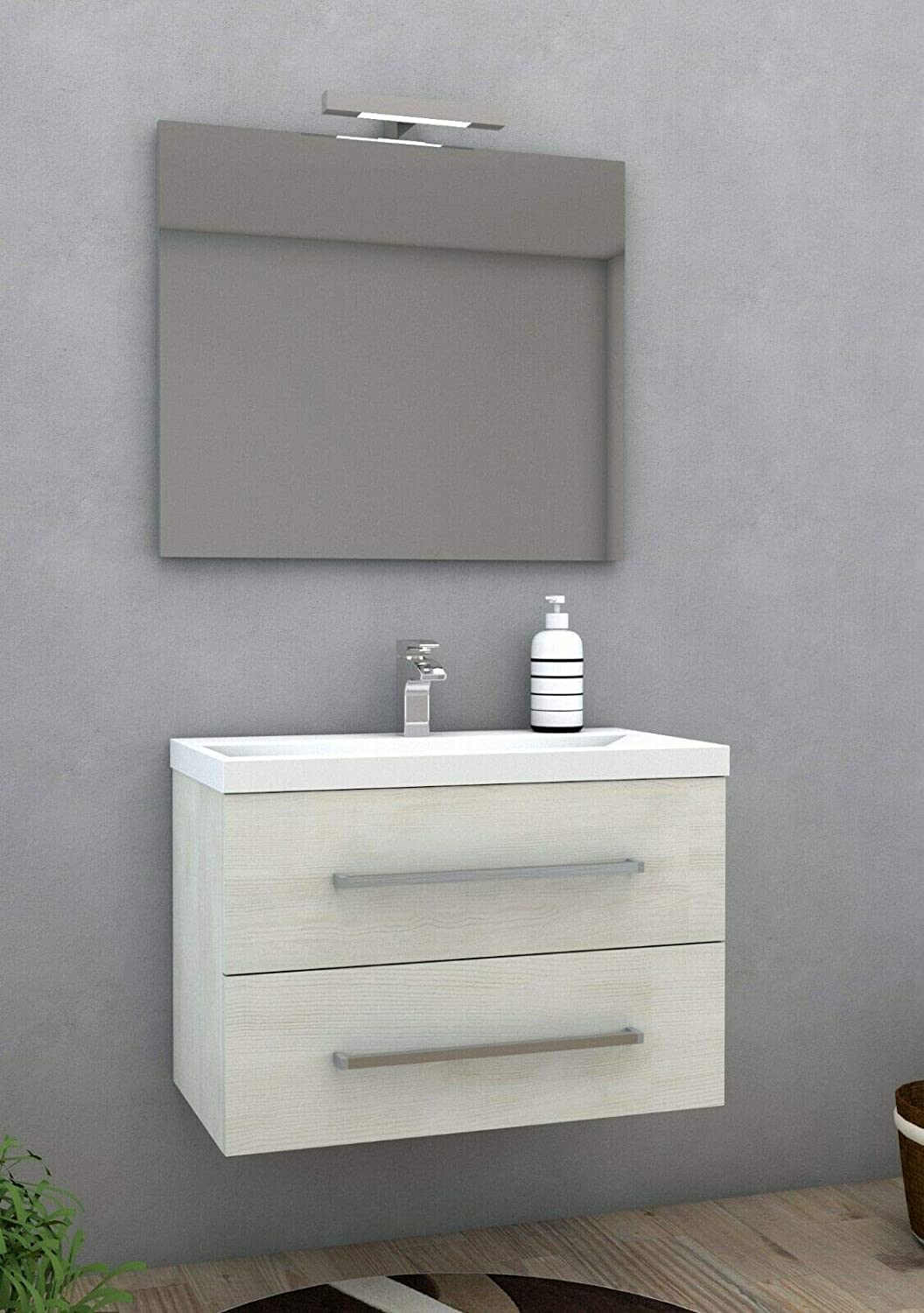 Evotrade Composizione Bagno Da Cm Mobile Base Sospeso Con Lavabo