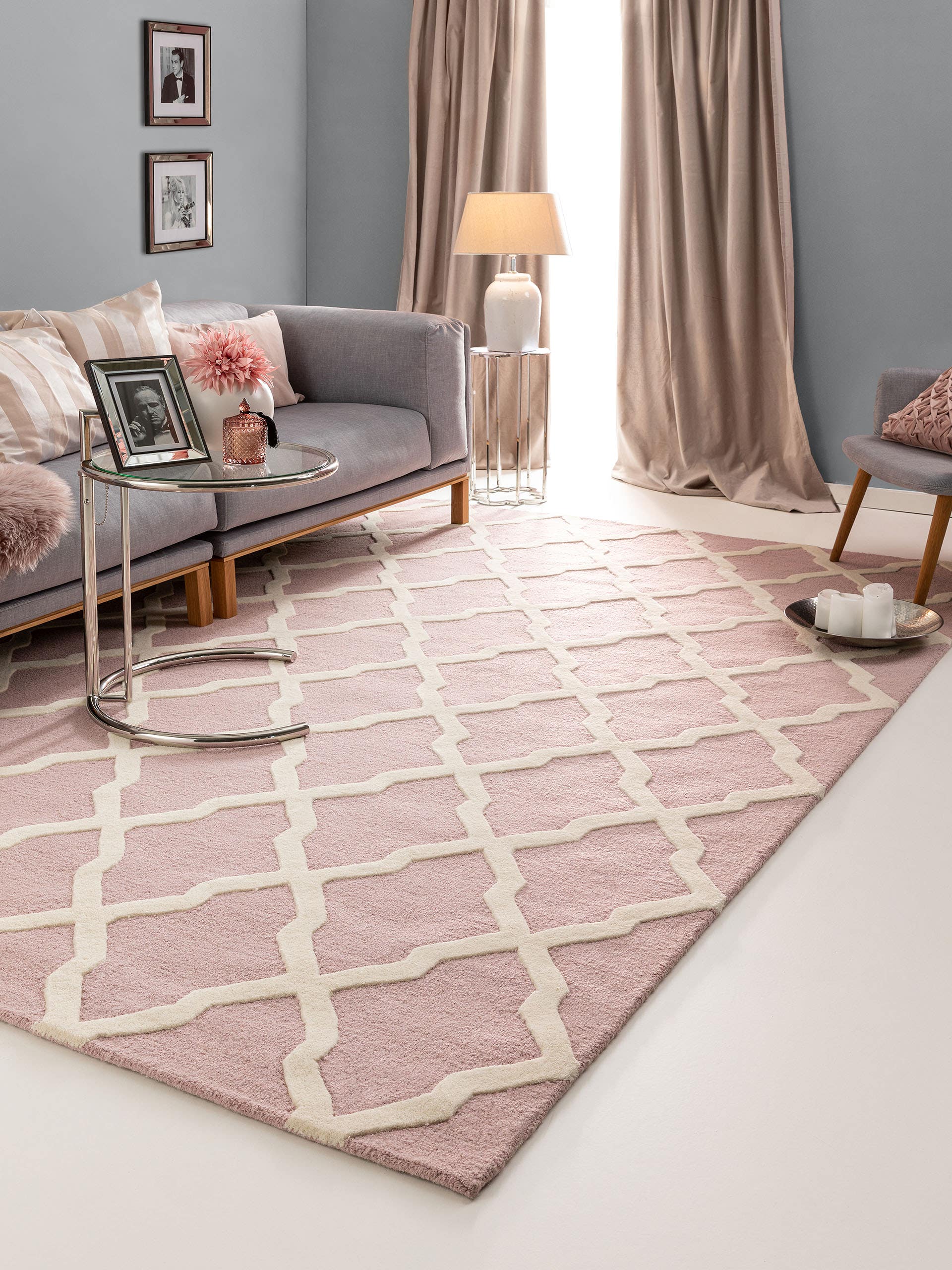 BENUTA Tapis De Laine Rose 200x300 Cm Leroy Merlin