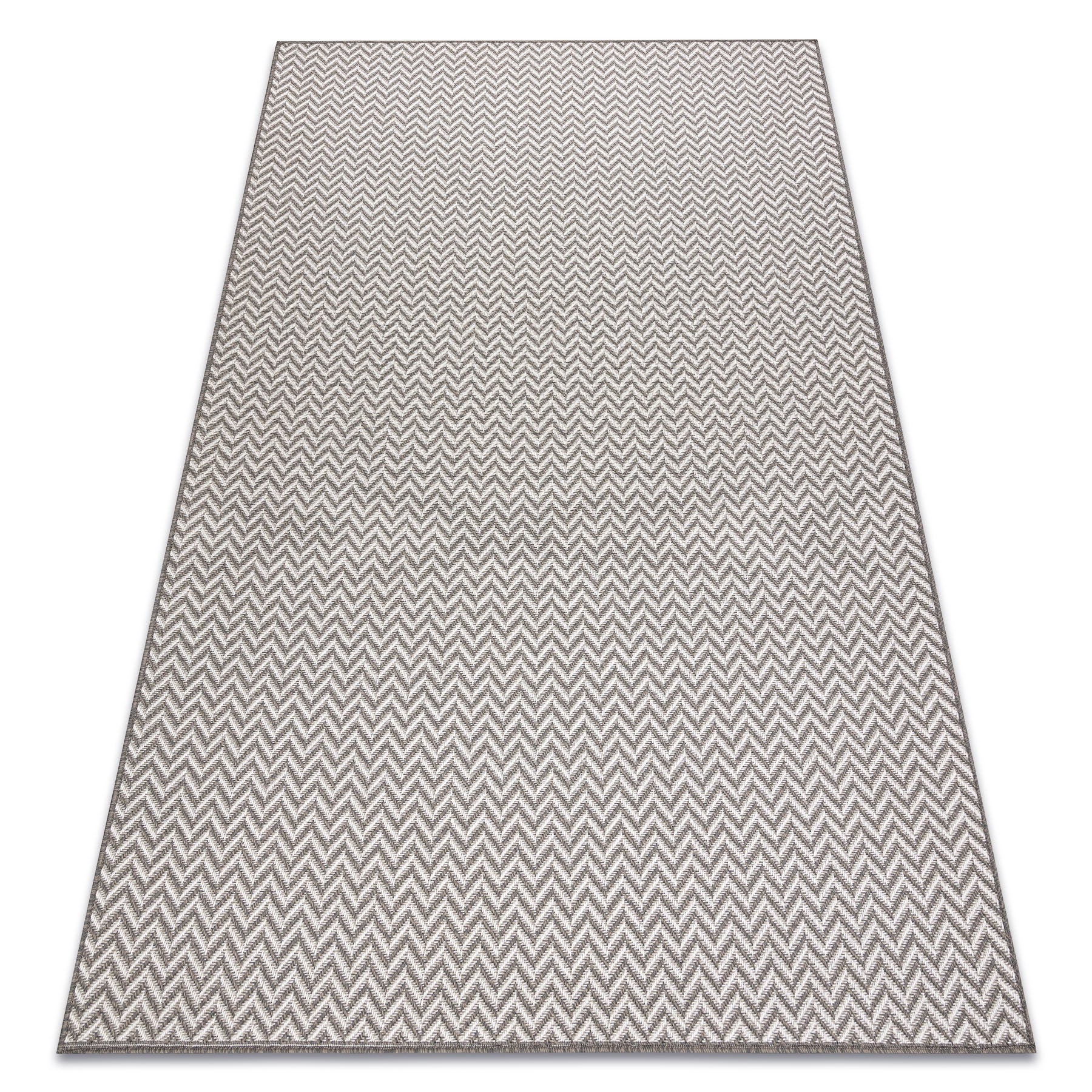 Alfombra SISALO Sisal Zigzag 2901 Crema Taupe 80x150 Cm Leroy Merlin