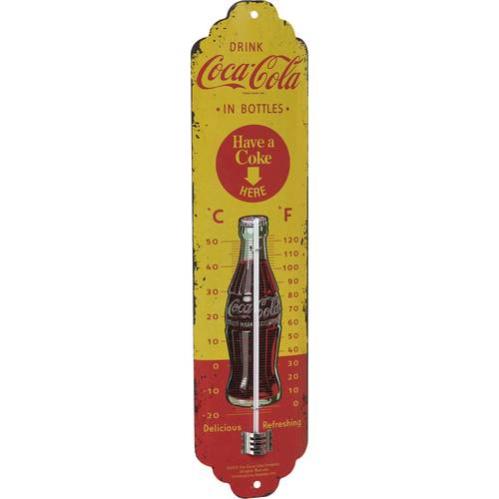 TFA Dostmann NOSTALGIC ART Coca Cola Thermomètre jaune rouge Leroy