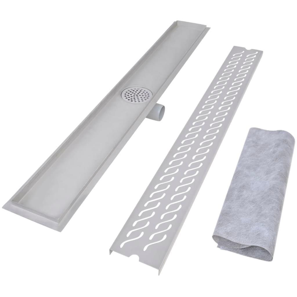 Drain de douche linéaire 103 cm acier inoxydable vidange de douche 02