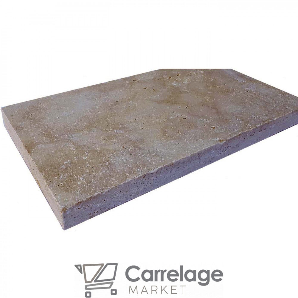 Margelle De Piscine Travertin Beige Mix Er Choix X X Cm Bord Droit