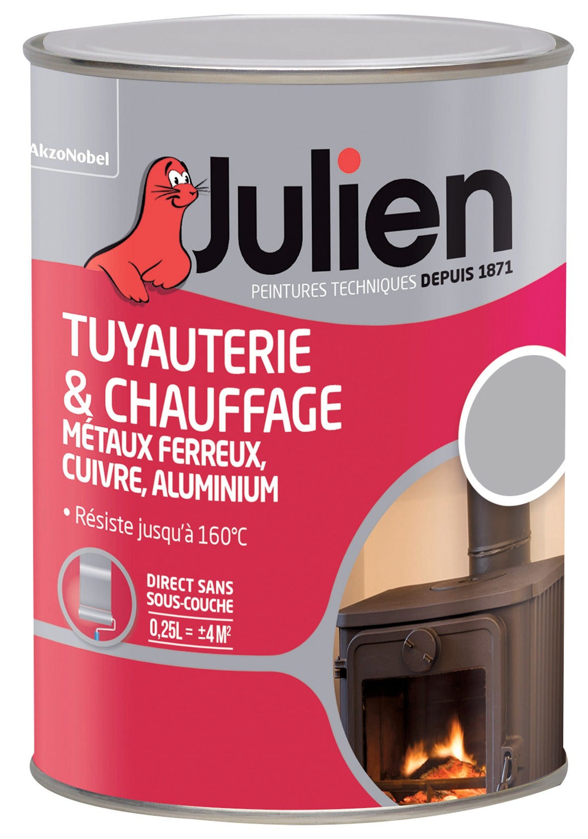 Peinture Tuyauterie Et Chauffage Julien Aluminium Satin Ml