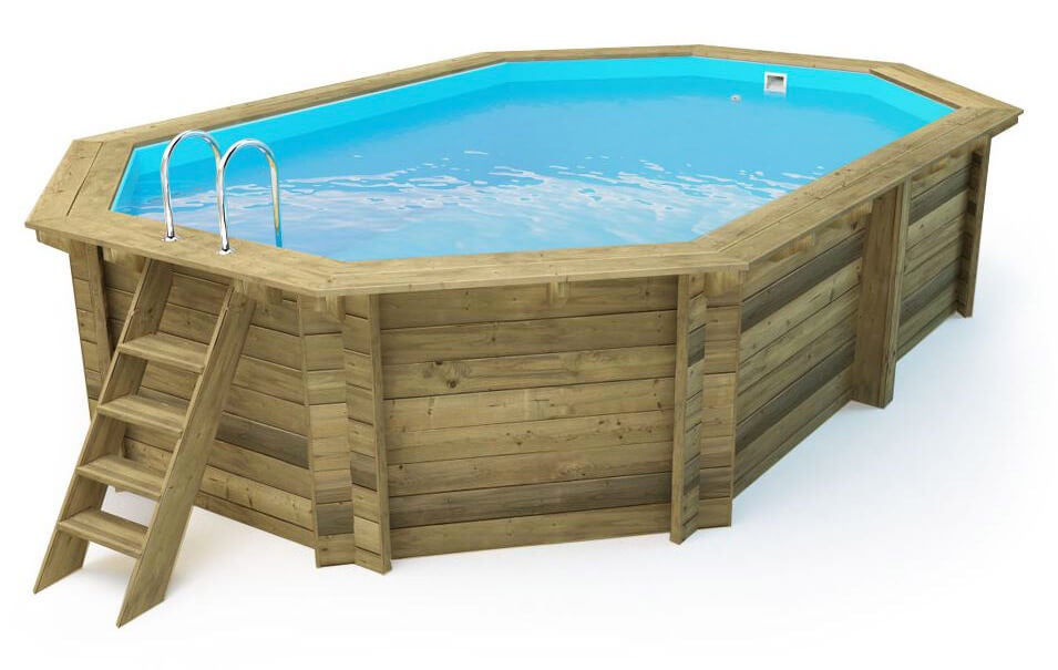 Piscina Ottagonale Fuori Terra X X Cm In Legno Leroy Merlin