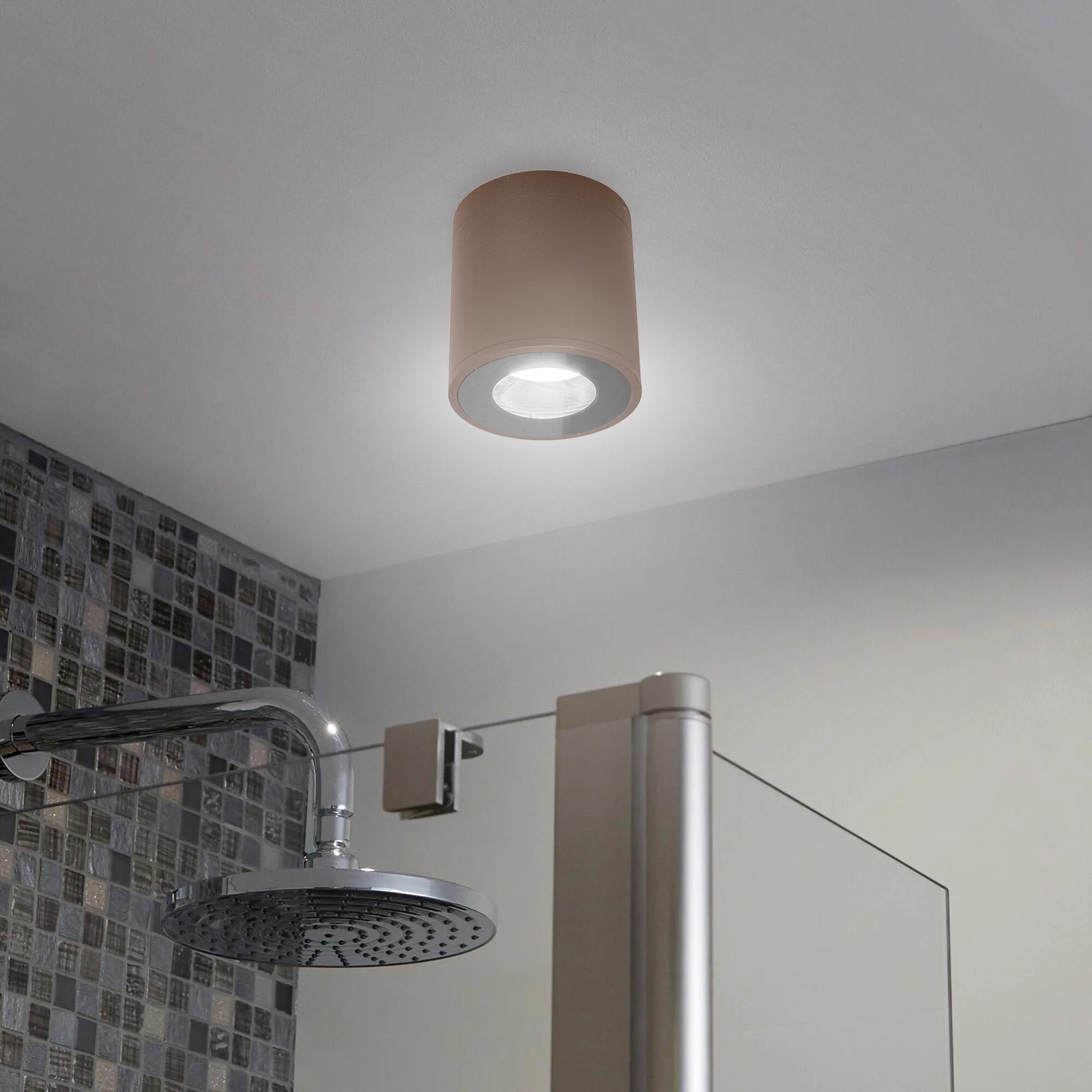 Plafoniera Faretto Tondo Lampada Soffitto Led Gu W Luce Vasca Box