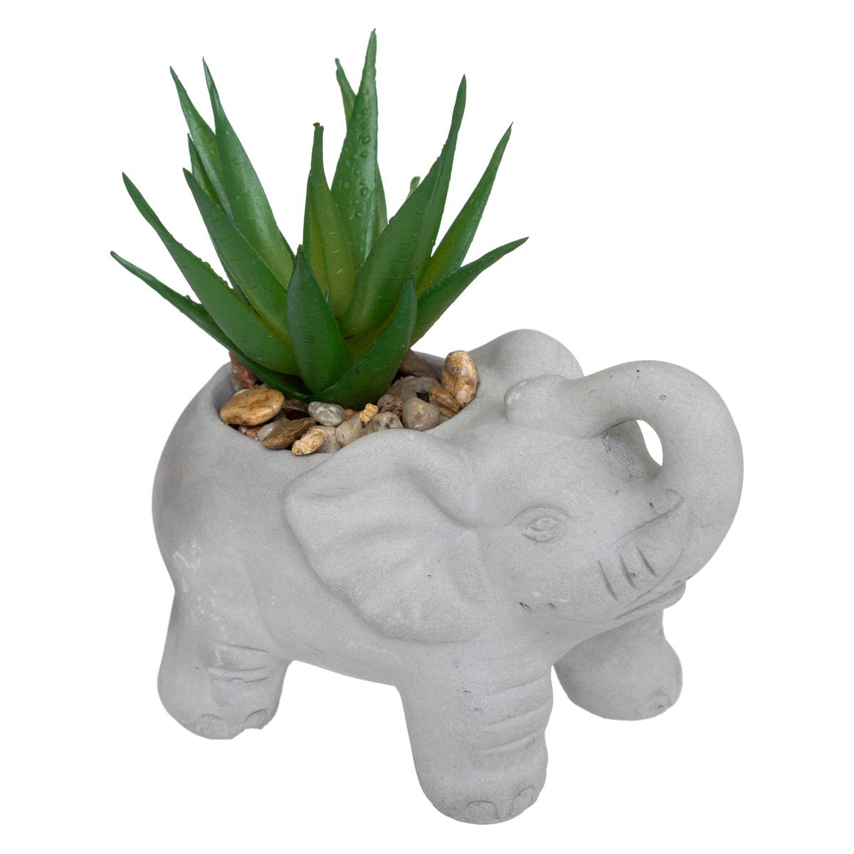 Plante Artificielle L Phant Pot En Ciment H Cm Atmosphera