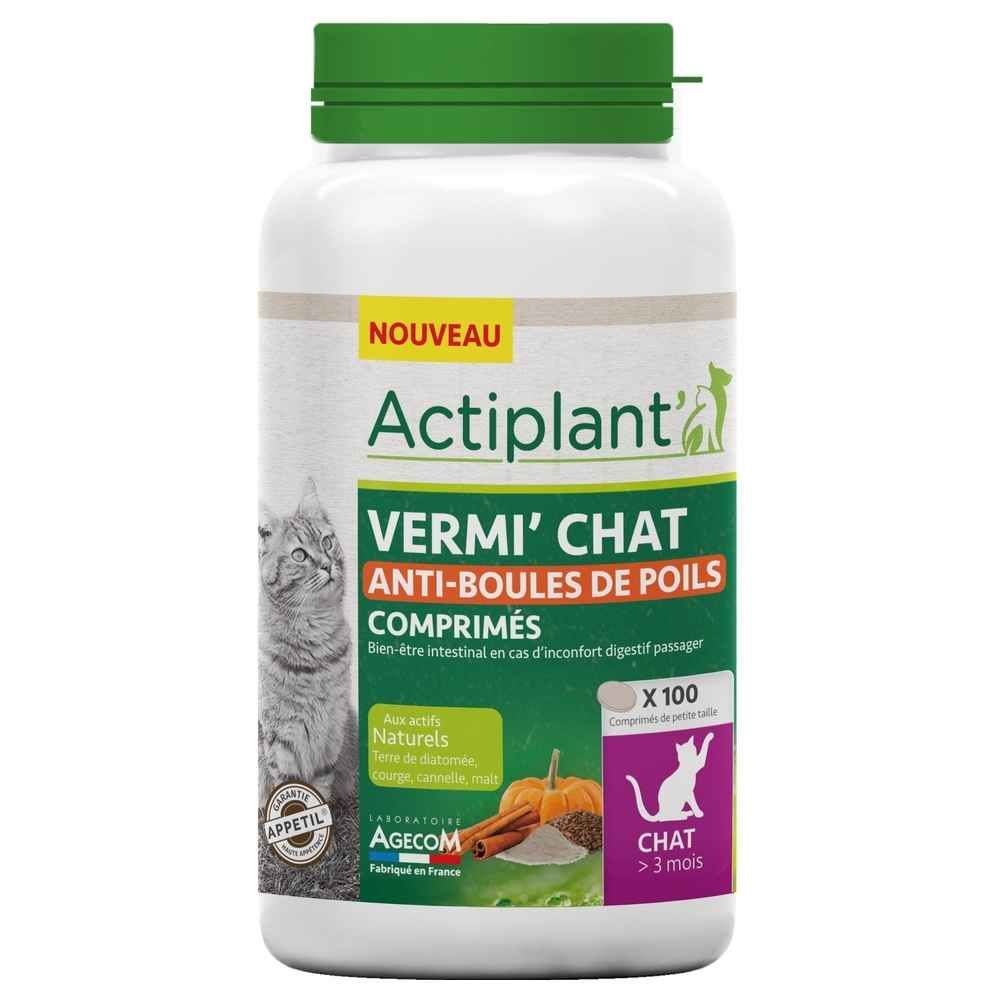 Actiplant Comprim S Vermi Chat Anti Boules De Poils Pour Chat