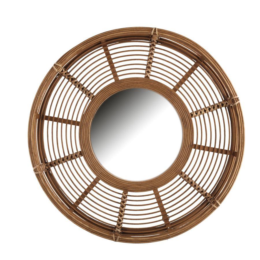 Miroir rond en bois naturel cmø62x8 5 Leroy Merlin