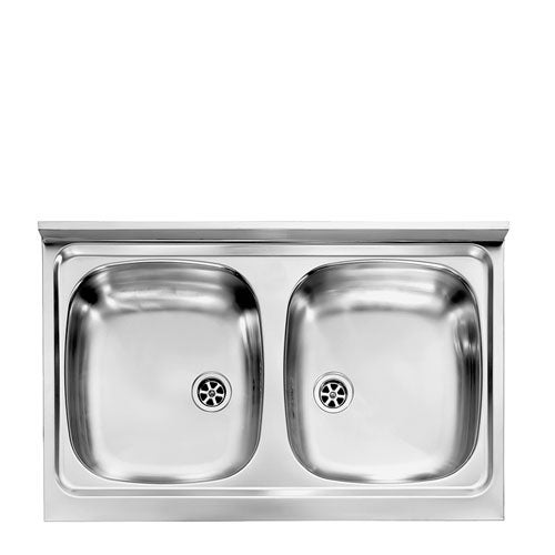 Lavello In Accio Inox 2 Vasche Per Cucina Lavelli Da Appoggio Per