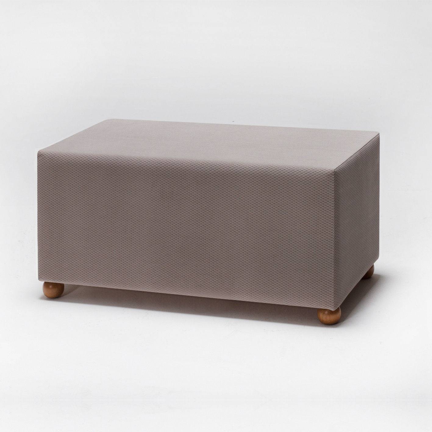 Banquette Rectangulaire L Cm Genius Velours Doux Nid D Abeille Taupe