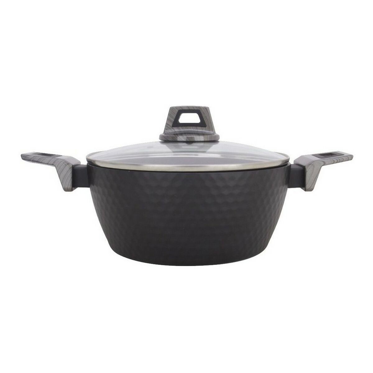 Casserole avec Couvercle Amercook Noir Aluminium Ø 24 cm Leroy Merlin