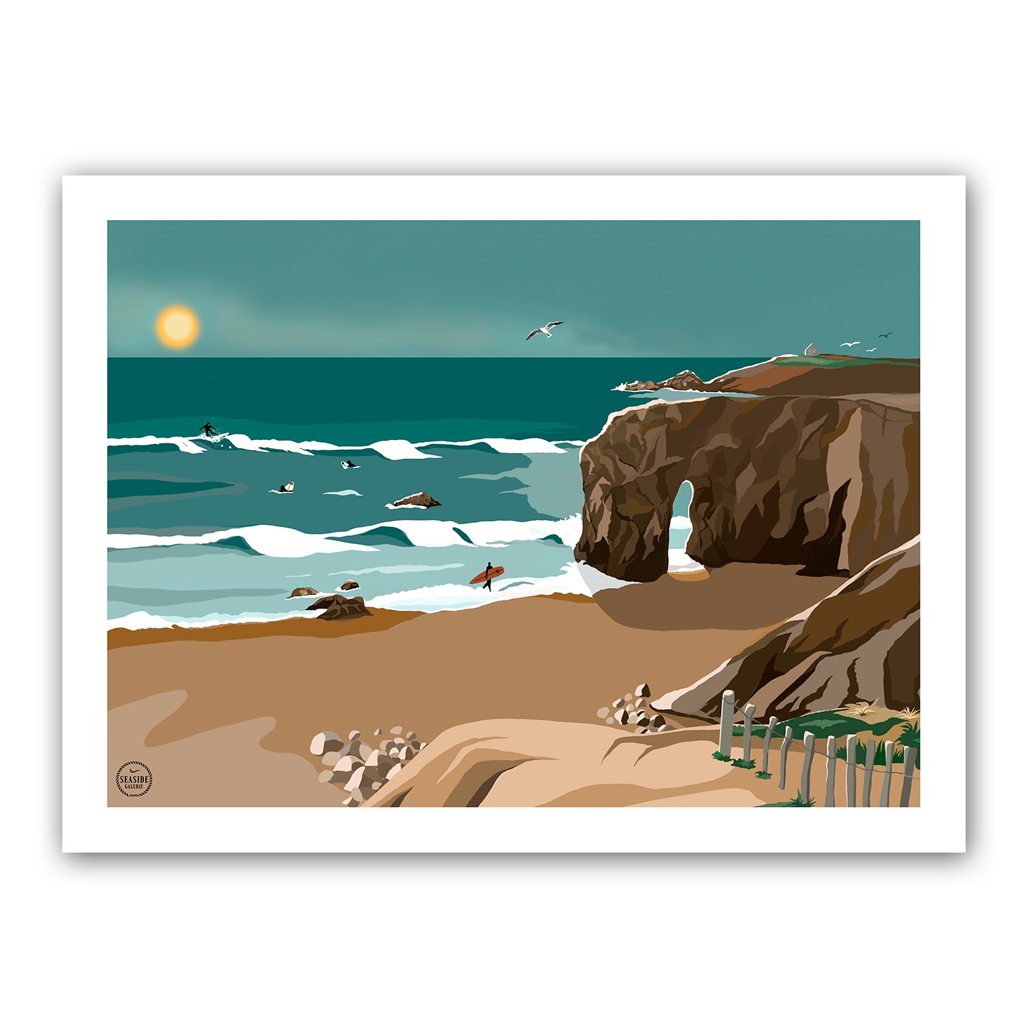 Poster Arche De Port Blanc Quiberon 50x70cm Leroy Merlin