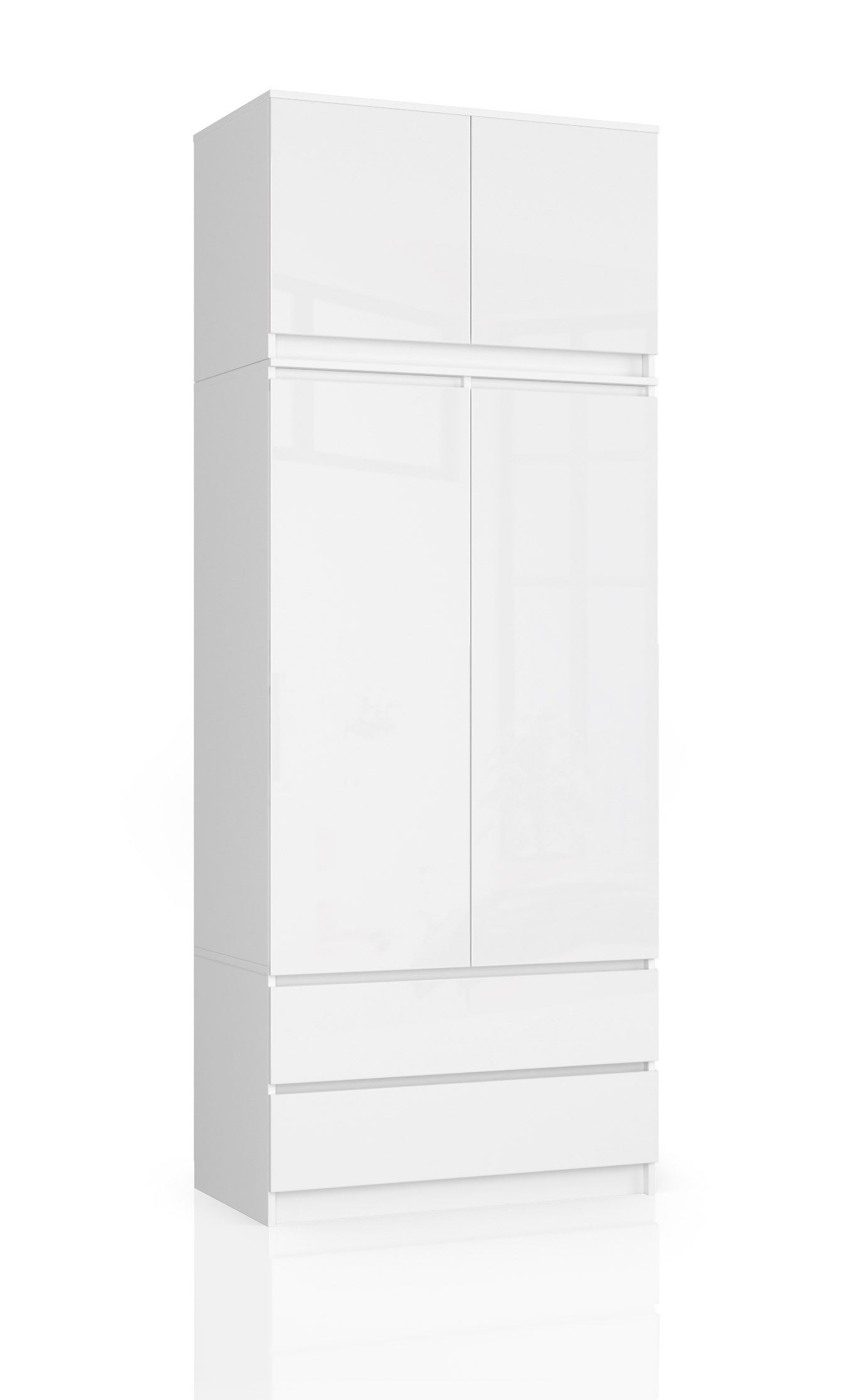 Armoire Avec Surmeuble Akord S Blanche Cm Portes Tiroirs