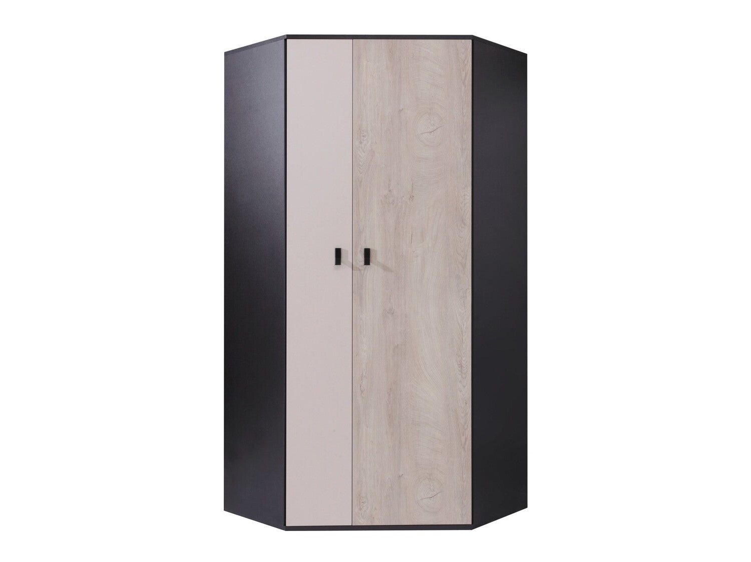 Armoire D Angle Omaha H Ch Ne Noir Beige X X Cm Wardrobe