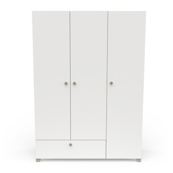 Armoire Penderie Ling Re Portes Battantes Tiroir Blanc Ch Ne