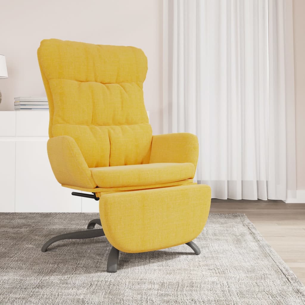 Maison Exclusive Chaise De Relaxation Avec Repose Pied Jaune Moutarde