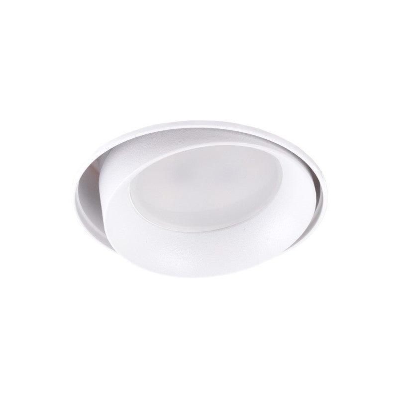 Aro Foco Downlight Circular Aluminio Blanco Basculante Integraci N Yeso