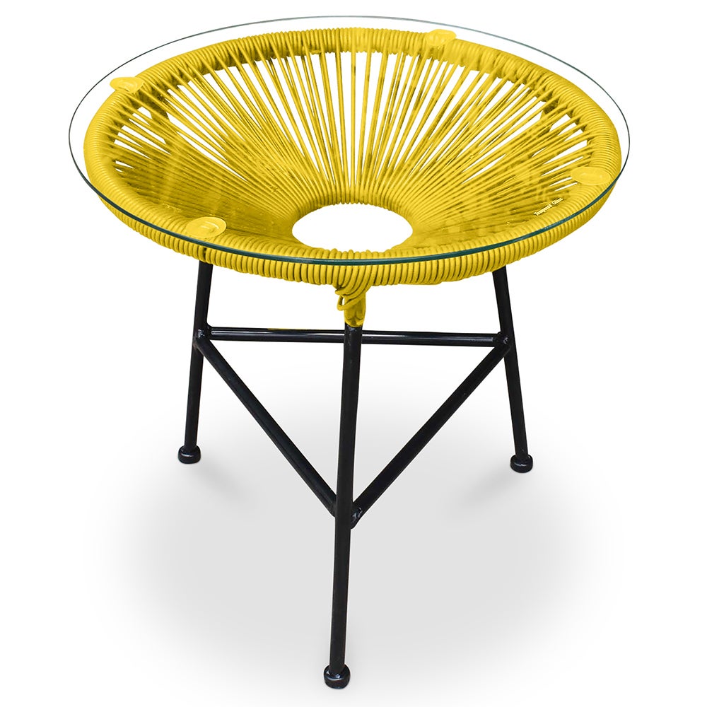 Table De Jardin Table D Appoint Ulana Jaune Leroy Merlin