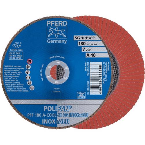 Pferd 67654185 Polifan rondelle Éventail Pff 180 A cool 40 Sg Inox alu