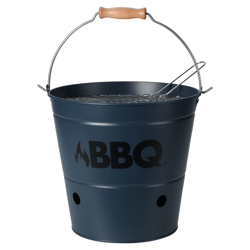 Seau à barbecue BBQ 26 cm bleu mat ProGarden Leroy Merlin