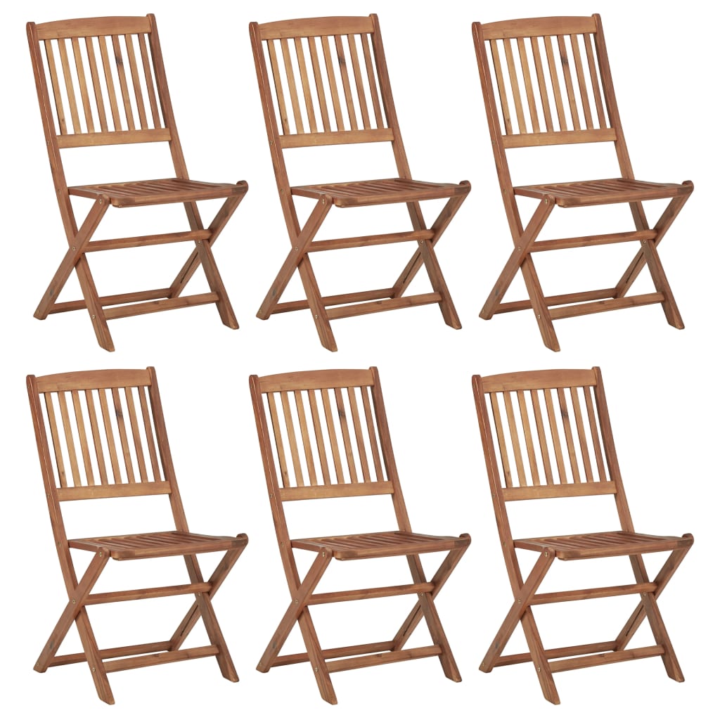 Maison Exclusive Chaises Pliables De Jardin Pcs Bois D Acacia Solide