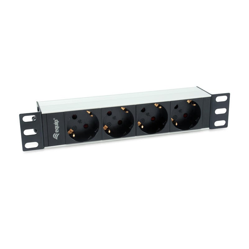 Rack Multiprise Aluminium 10 1u 4 Prises Type Shucko C Ble Euro 1 5m