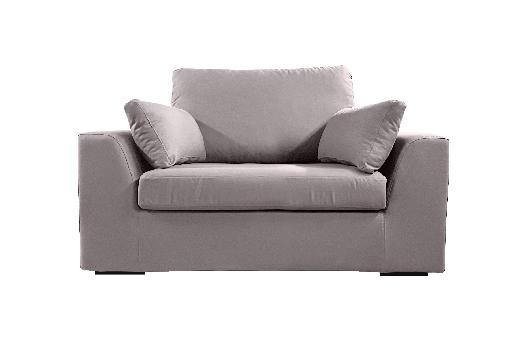 Fauteuil Xl Tressin Cm Fixe Tissu Coton Gris Clair