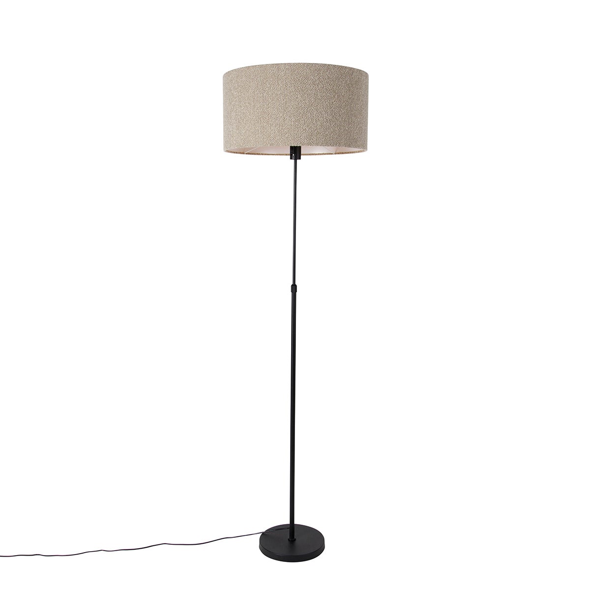 Lampadaire Noir Orientable Avec Abat Jour Boucl Taupe Cm Parte