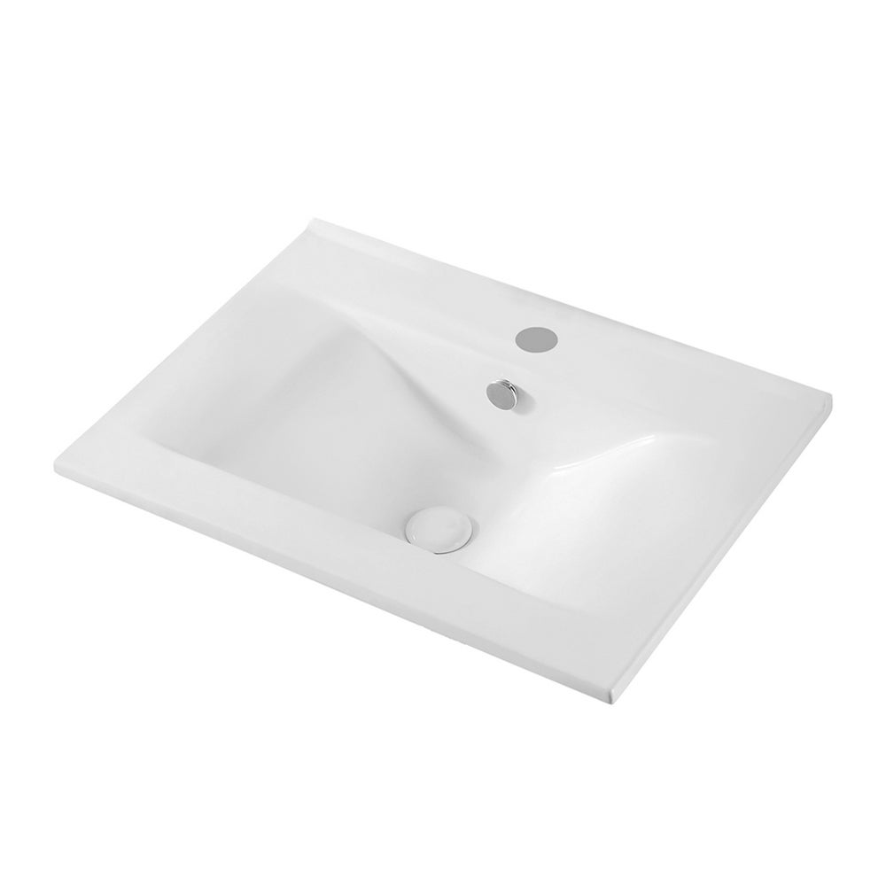 Lavabo Da Incasso Soprapiano Rettangolare L 62 X P 46 Bianco In