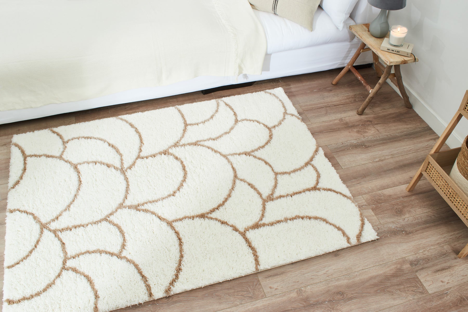 Tapis De Salon Doux ALENA Beige 120x160cm Leroy Merlin