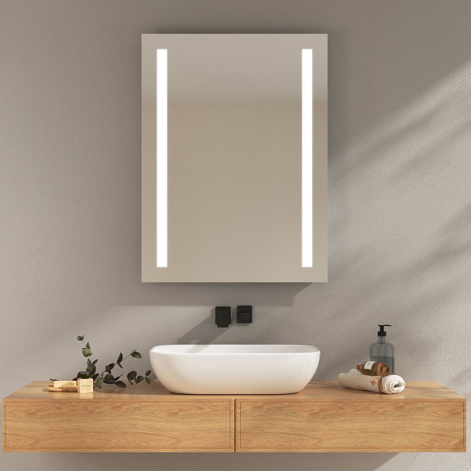 Emke Miroir Lumineux Salle De Bain X Cm Miroir Led Avec