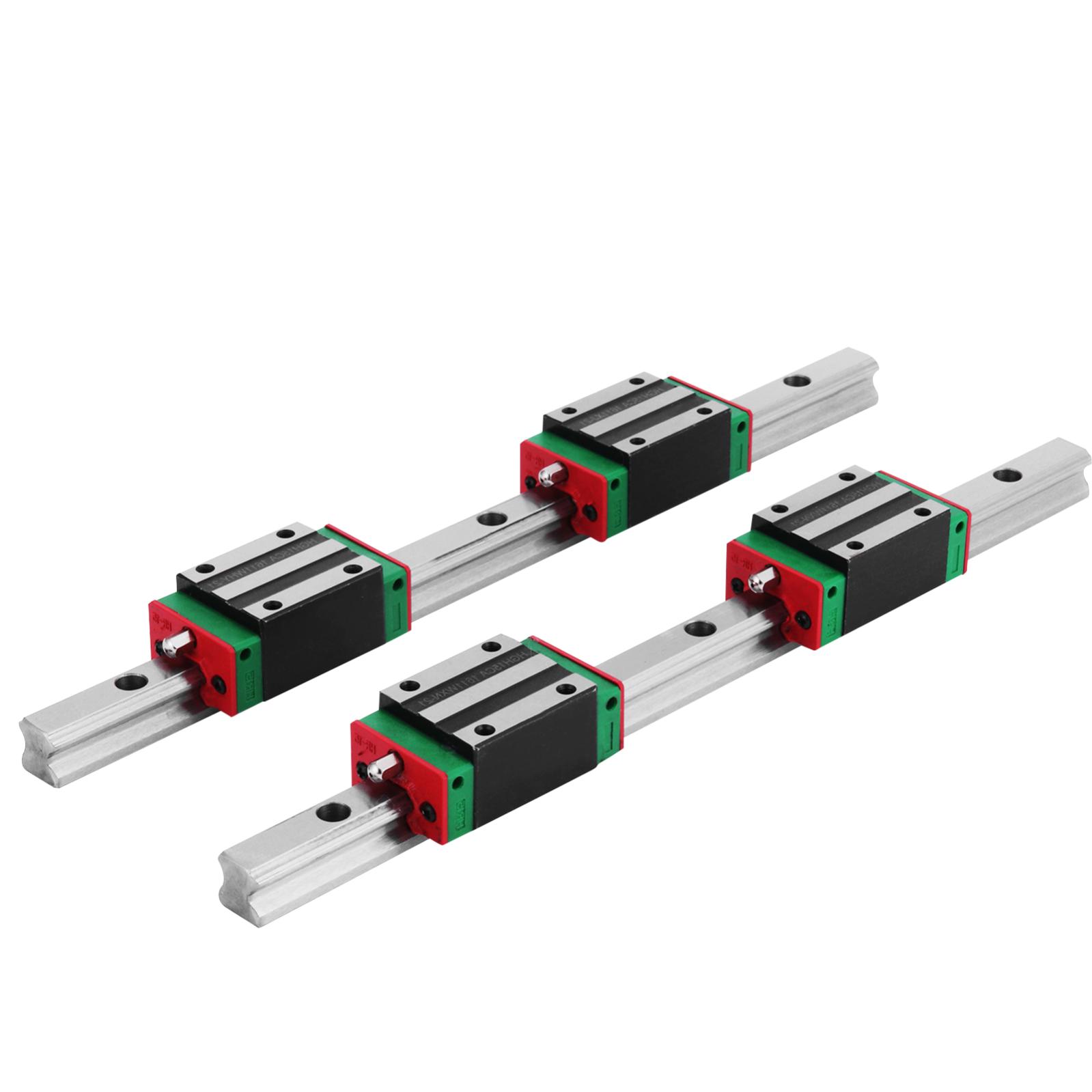 VEVOR Miniature Rail Lineaire Guide 15 300mm Rail Lineaire 4x Bloc De