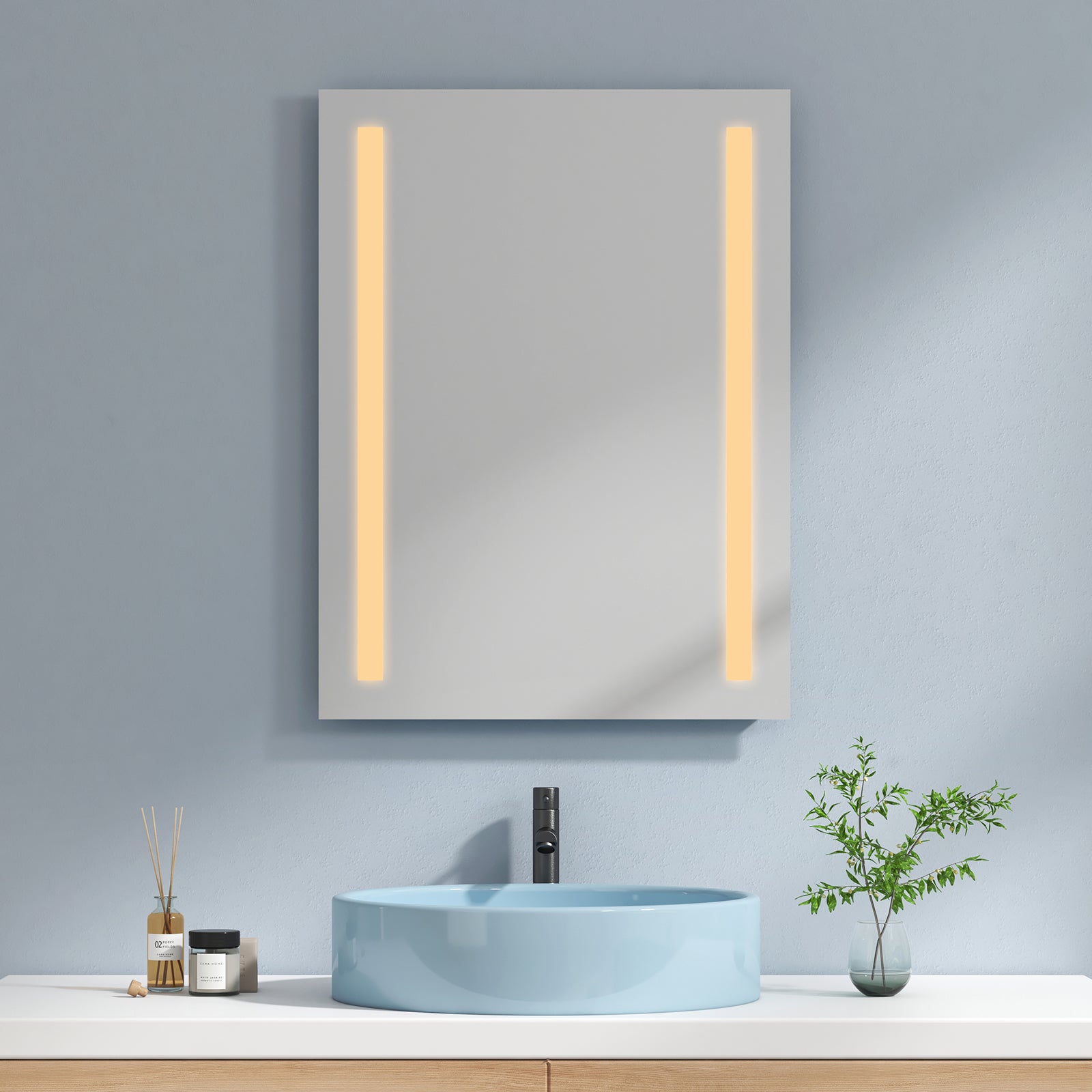 Emke Miroir De Salle De Bain Led Miroir Mural X Cm Avec Lumi Re