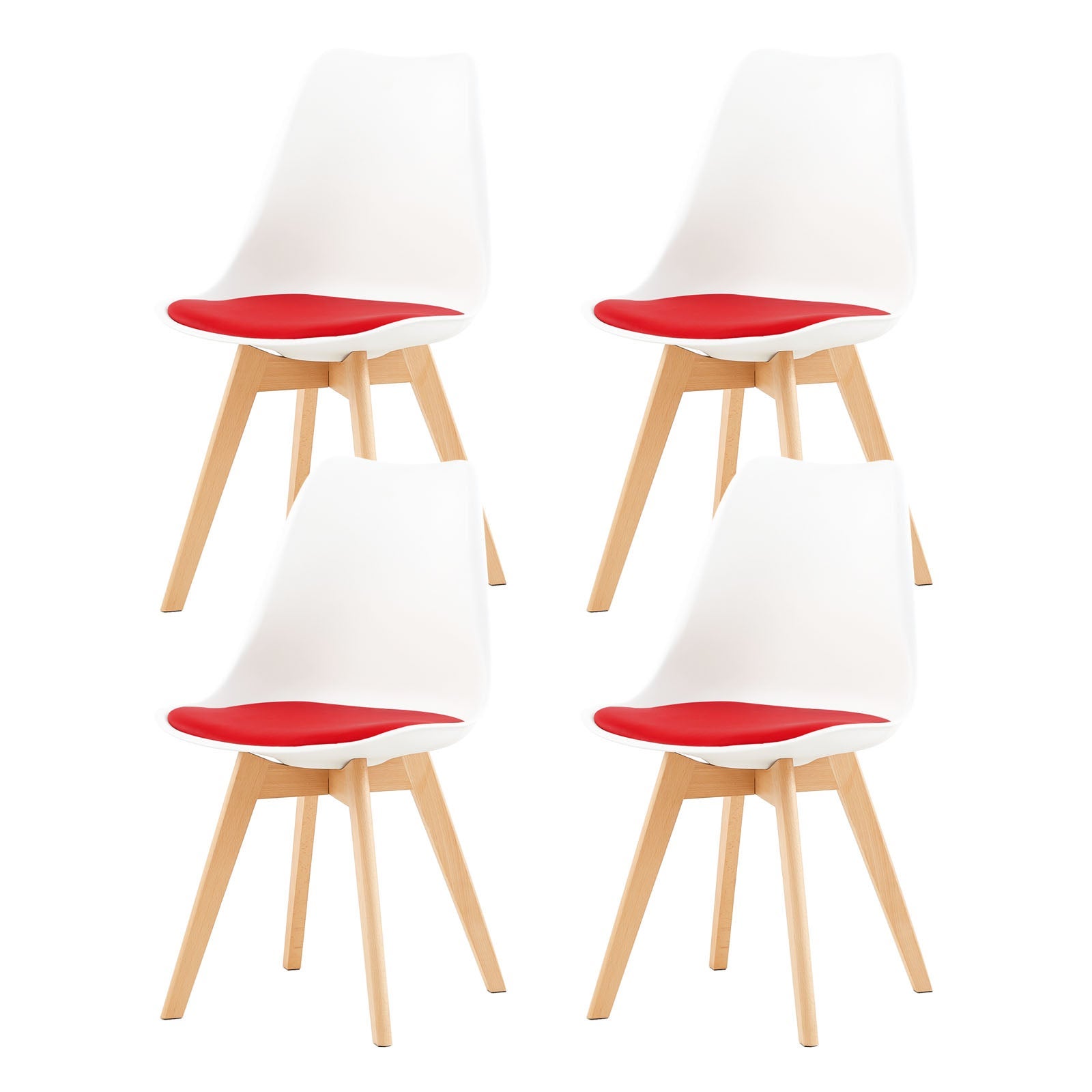 Lot de 4 chaises Scandinaves au design contemporain pour salle à manger