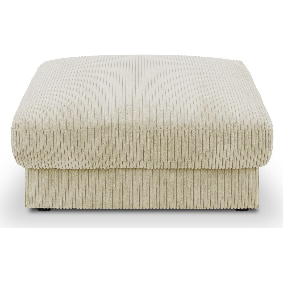 Pouf en velours côtelé beige Arty Leroy Merlin