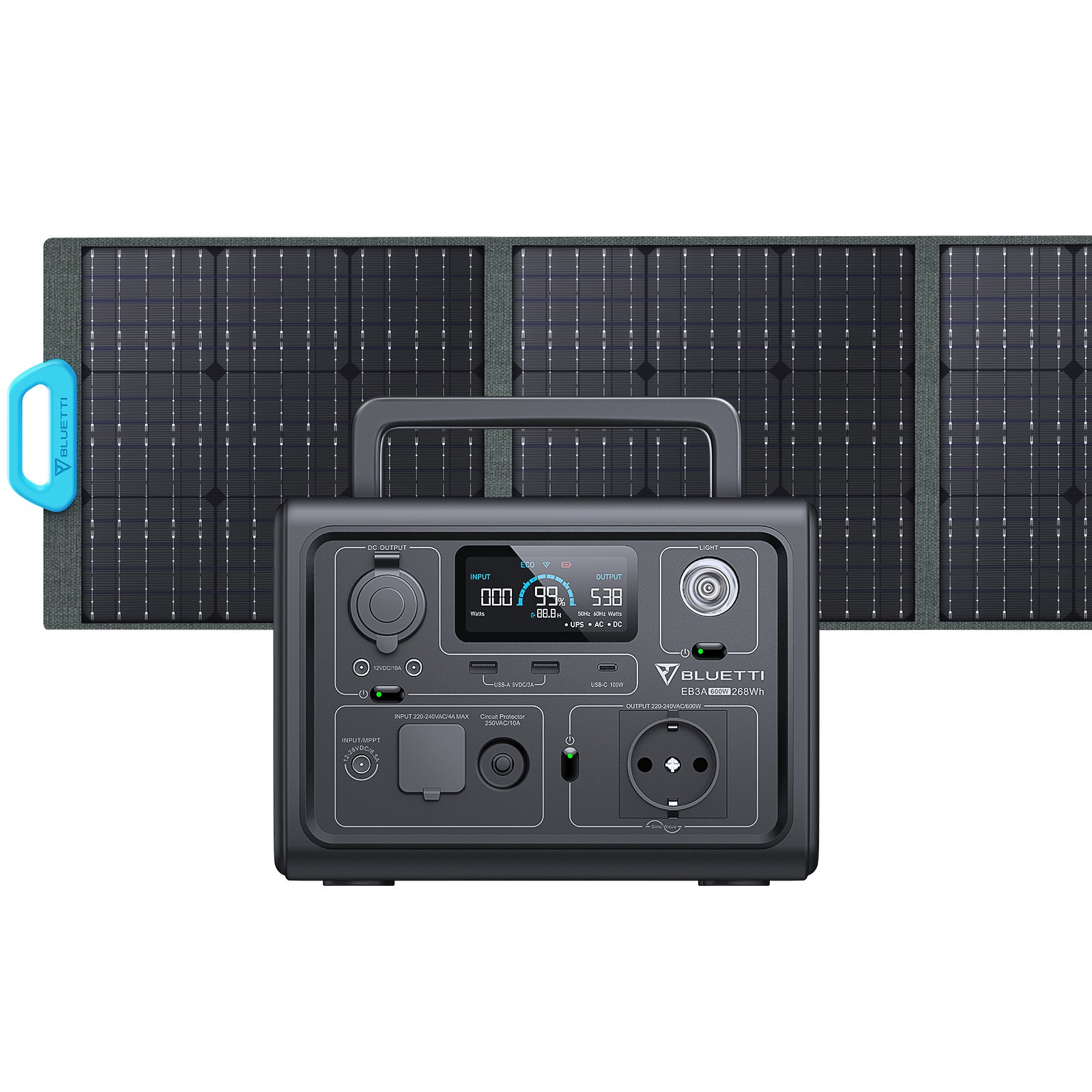 Station électrique portable BLUETTI EB3A avec Panneau Solaire PV200