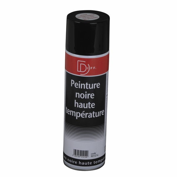 Peinture noire mat haute température aérosol 650 500ml DIFF Leroy